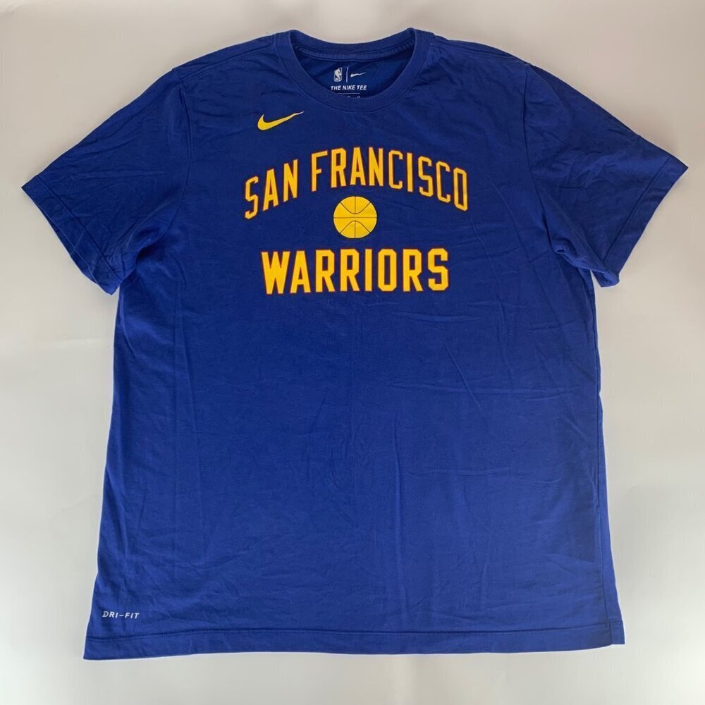 San Francisco Warriors NBA Blue Nike Short Sleeve Crewneck Shirt Mens XL